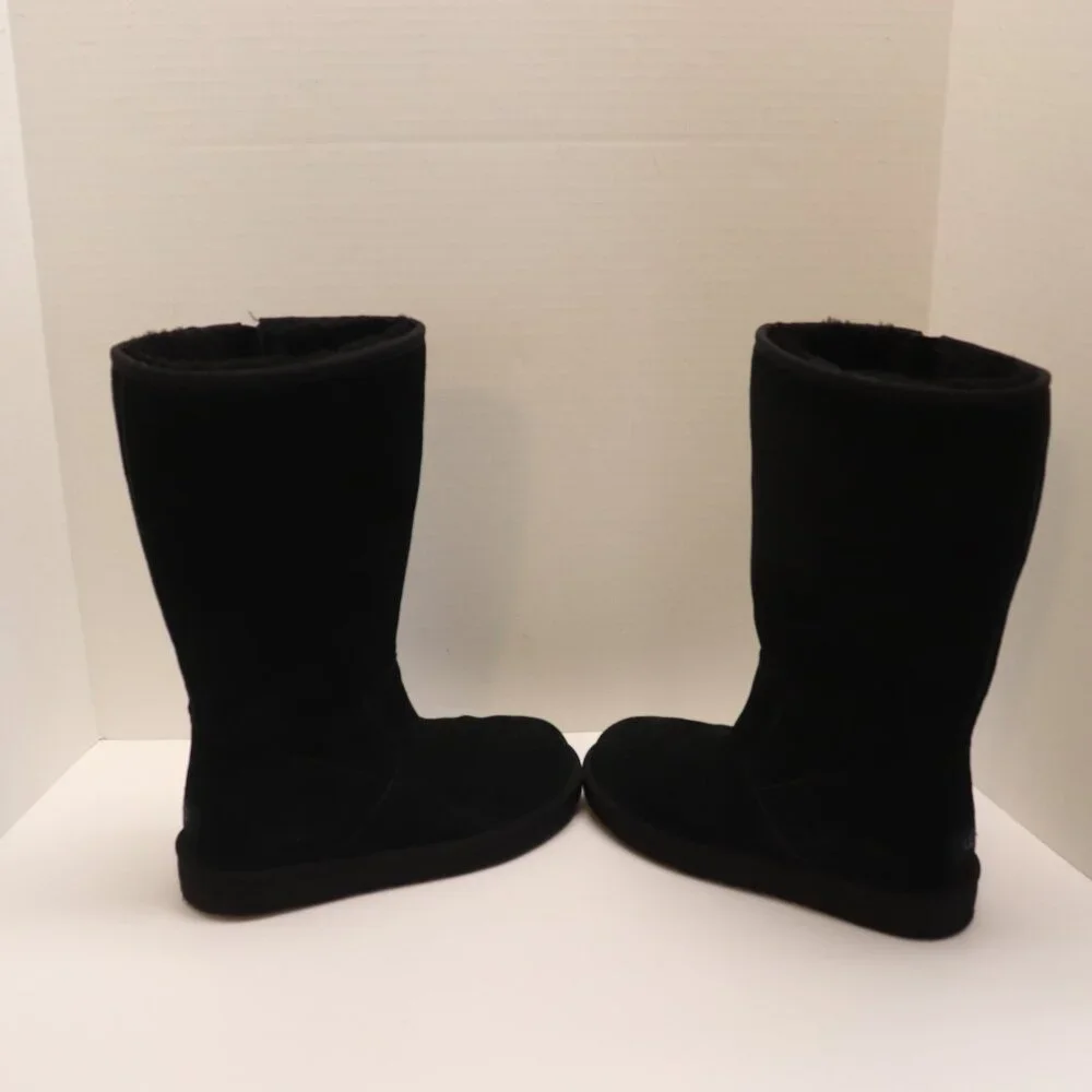 UGG Women's‎ Black Knee-High Boots Size US6 Black Sheepskin Fur Lined
